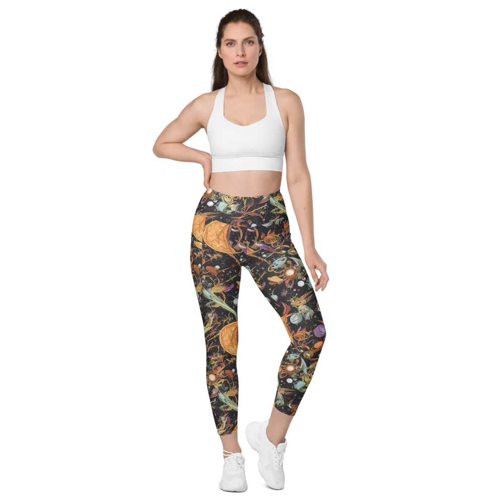 Astral Menagerie on Leggings with Pockets — Front