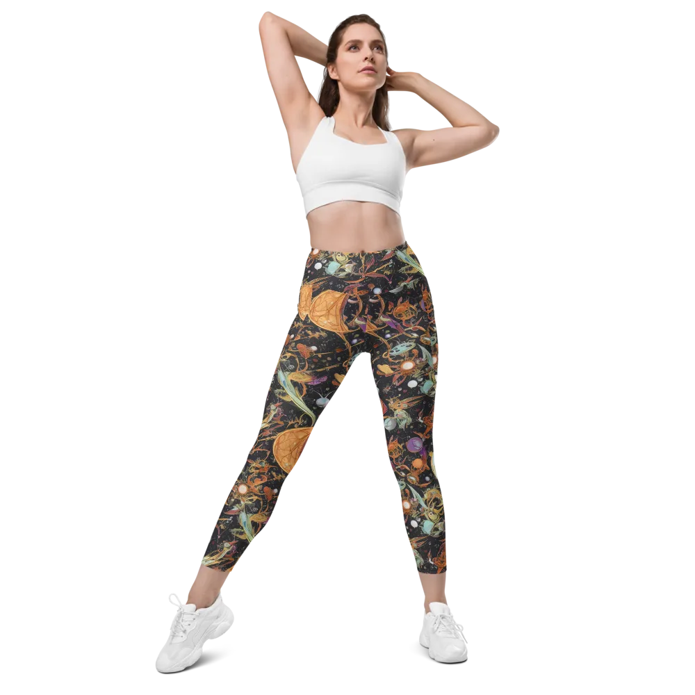 Astral Menagerie on Leggings with Pockets — Front