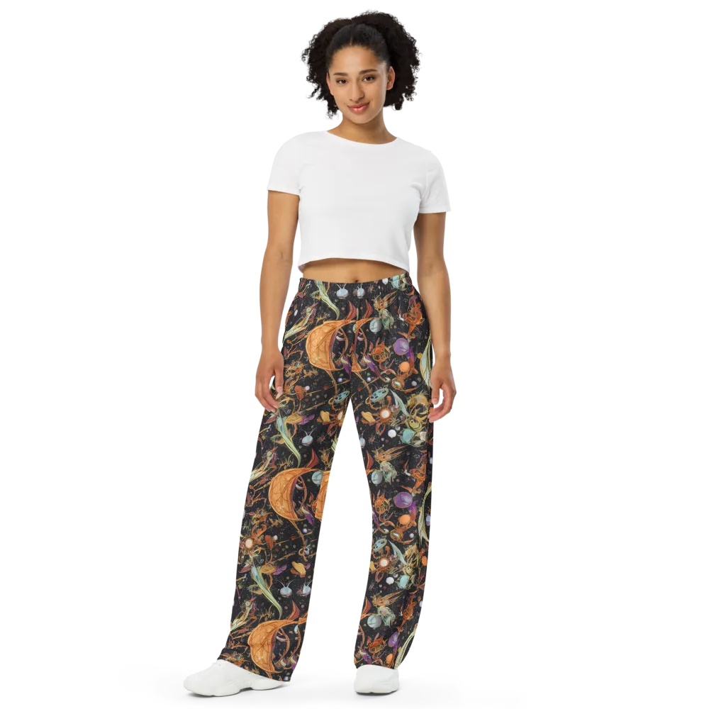 Astral Menagerie on Wide-Leg Pants — Front