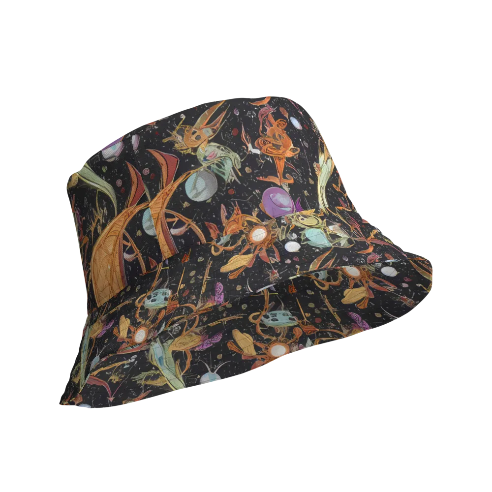 Astral Menagerie on Reversible Bucket Hat — Product details Outside