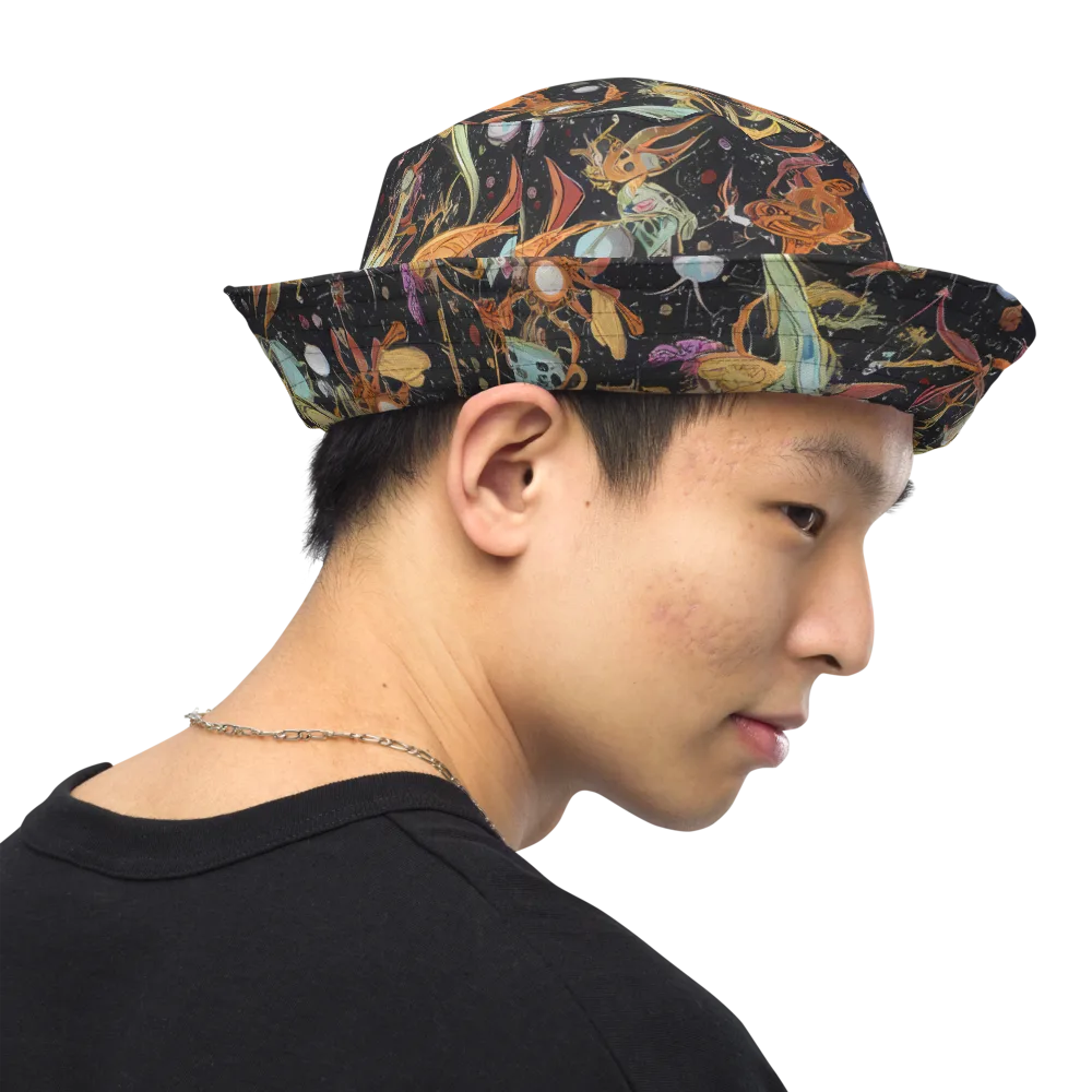 Astral Menagerie on Reversible Bucket Hat — Right Outside