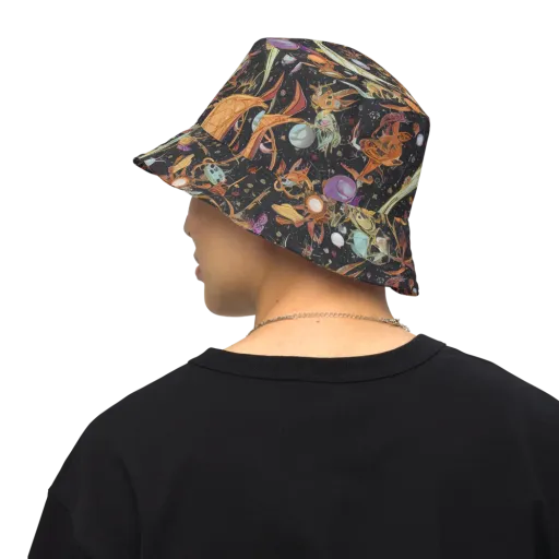 Astral Menagerie on a Reversible Bucket Hat