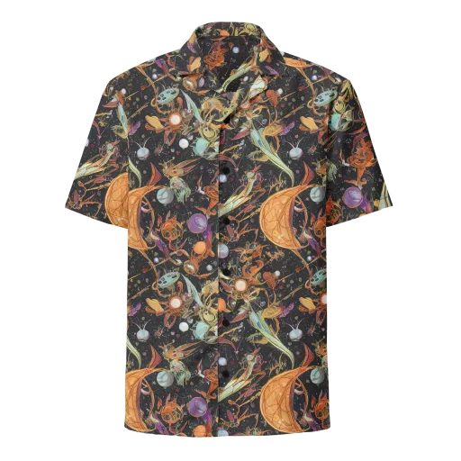Astral Menagerie on a Button Shirt