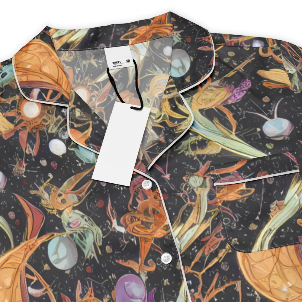 Astral Menagerie on Women's Short Sleeve Pajama Top — Product details