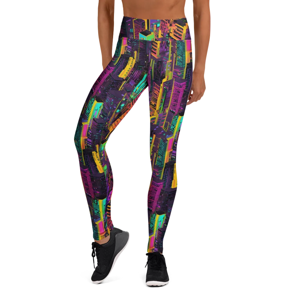 Chromatic Skyline on Yoga Leggings — Front