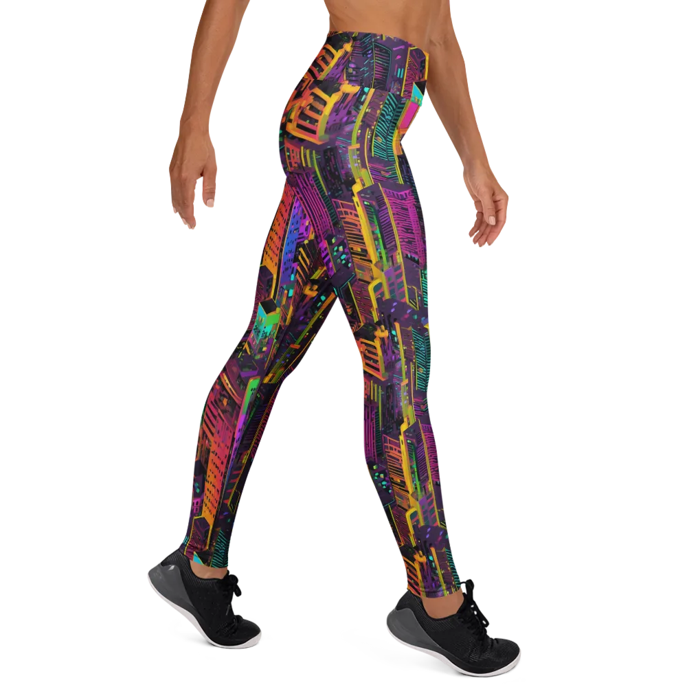 Chromatic Skyline on Yoga Leggings — Right