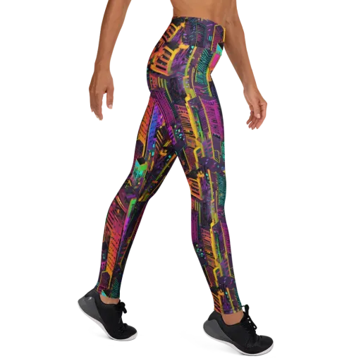Chromatic Skyline on a Yoga Leggings