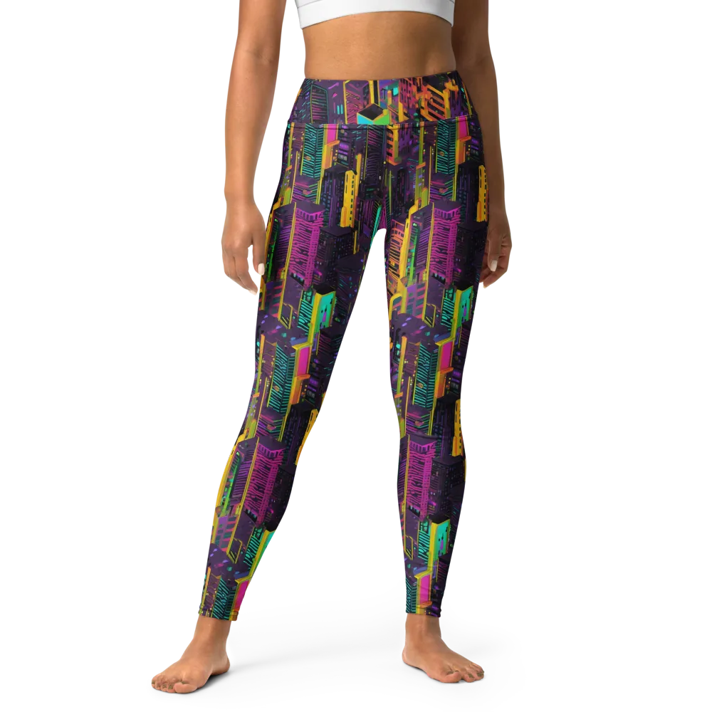 Chromatic Skyline on Yoga Leggings — Front