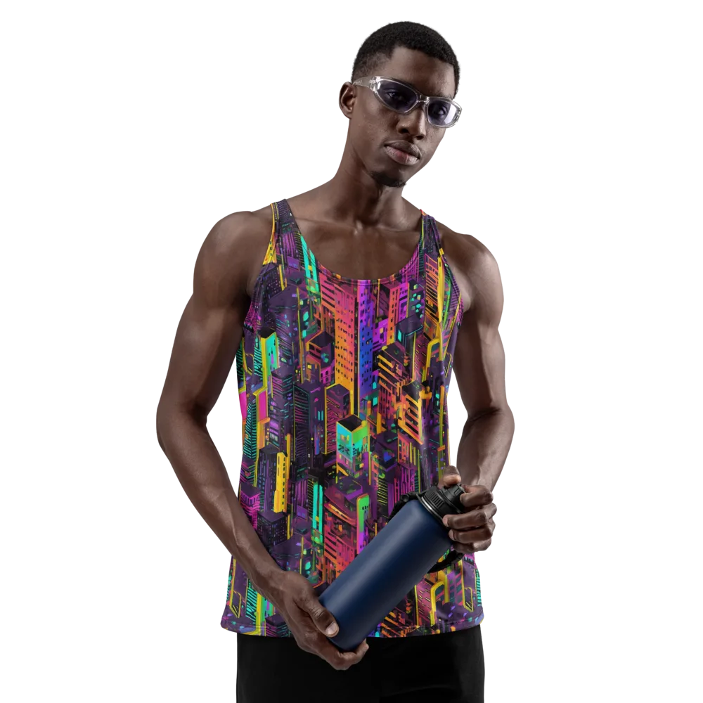 Chromatic Skyline on Men's Tank Top — Front