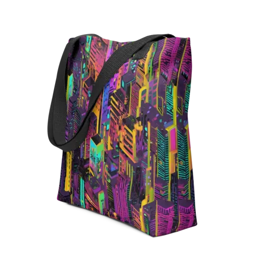 Chromatic Skyline on a Tote Bag