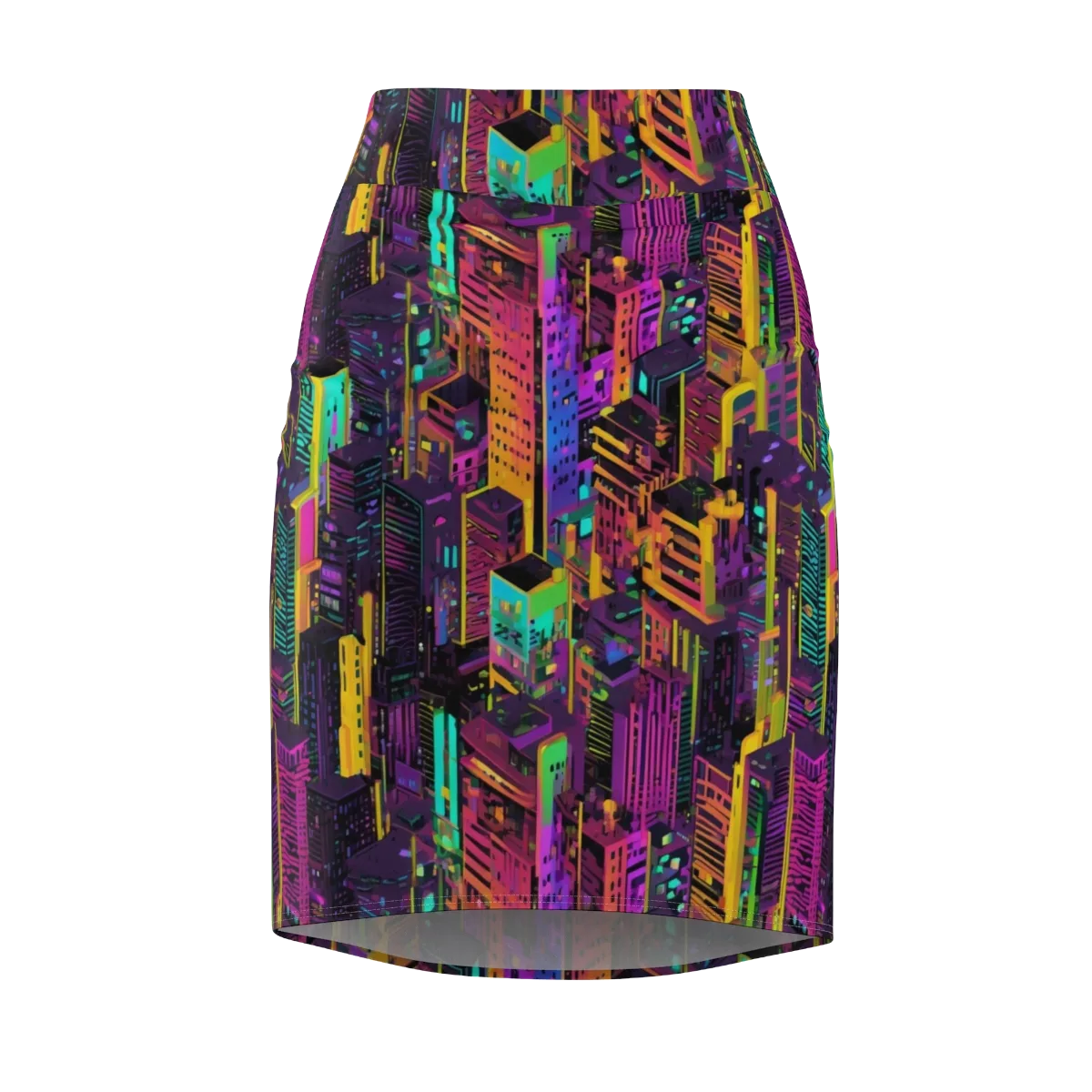 Chromatic Skyline on Pencil Skirt — Front