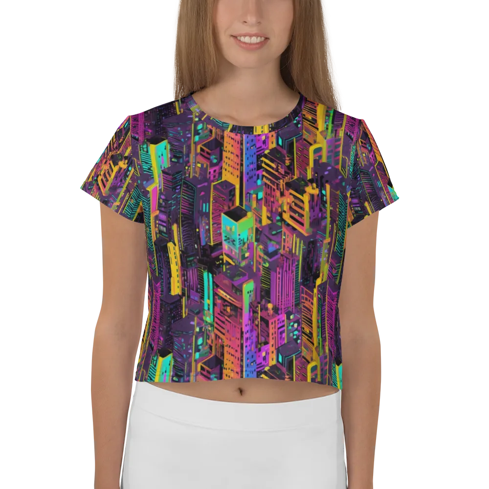 Chromatic Skyline on Crop Tee — Front