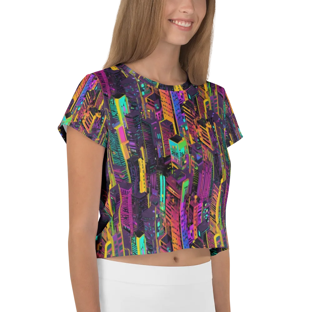 Chromatic Skyline on Crop Tee — Right