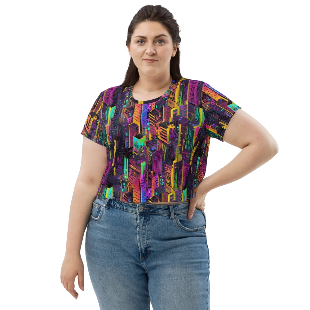 Chromatic Skyline on Crop Tee — Front
