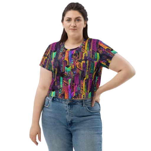 Chromatic Skyline on a Crop Tee