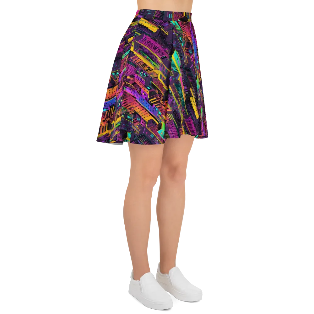Chromatic Skyline on Skater Skirt — Right
