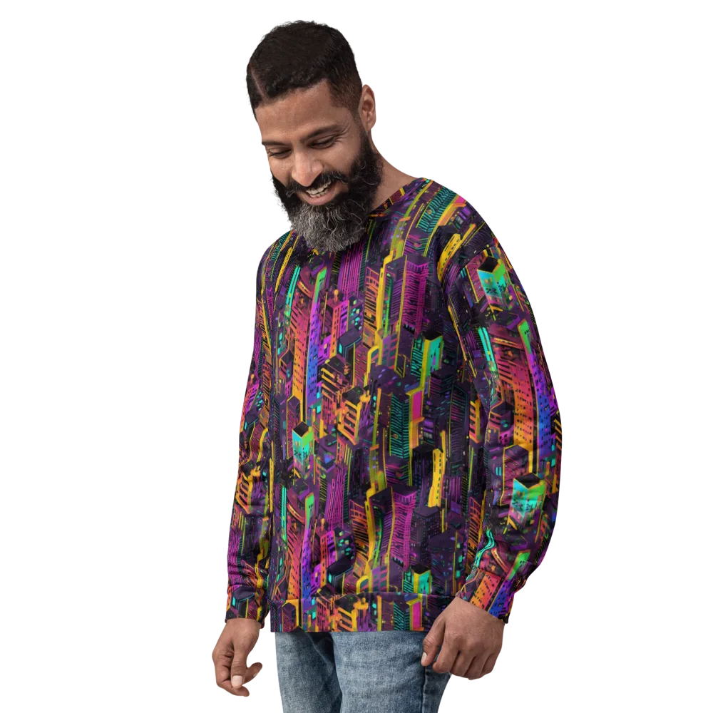 Chromatic Skyline on Sweatshirt — Left Front