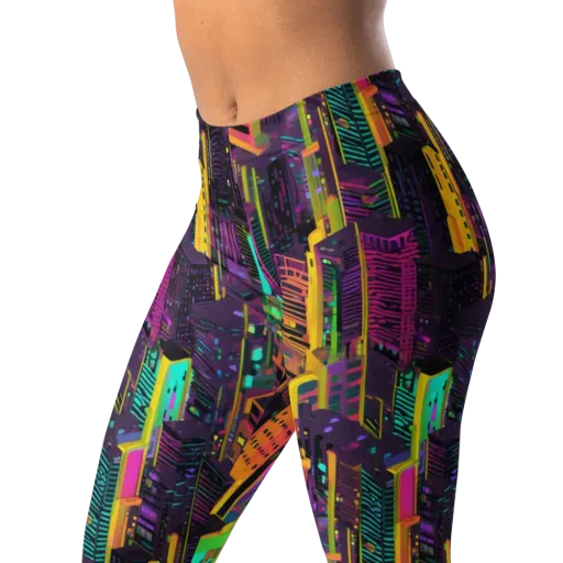 Chromatic Skyline on a Leggings