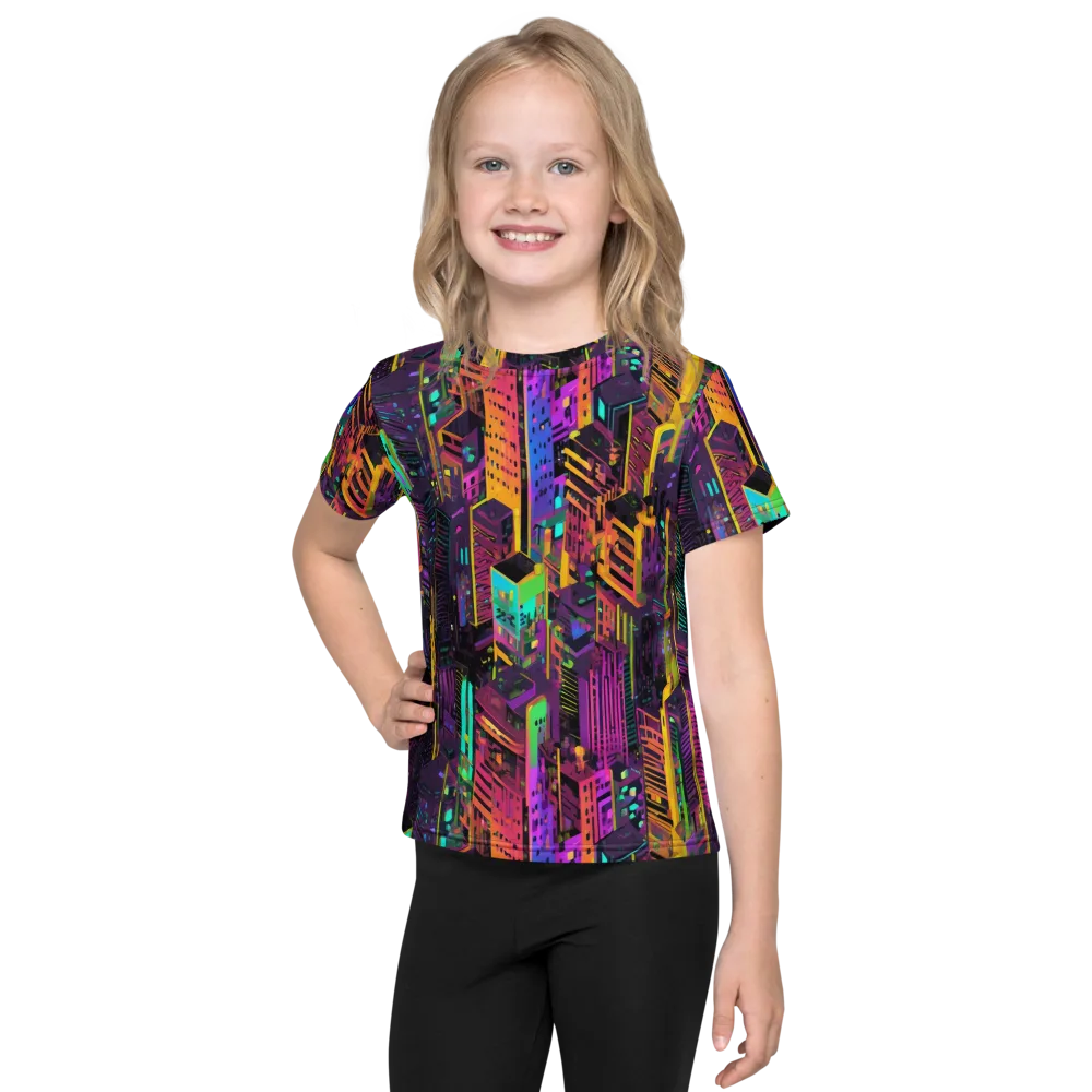 Chromatic Skyline on Kids Crew Neck T-Shirt — Front
