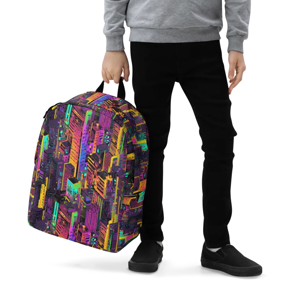 Chromatic Skyline on Minimalist Backpack — Zoomed-in