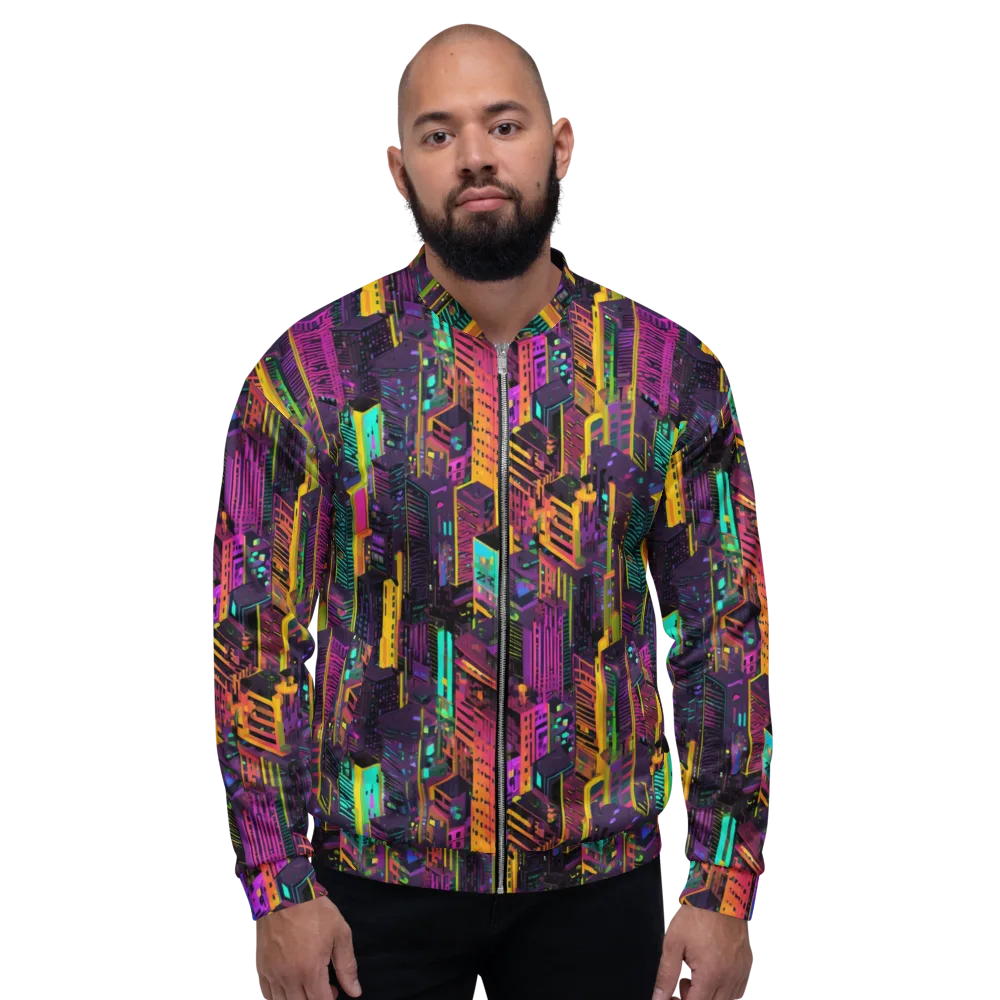 Chromatic Skyline on Bomber Jacket — Front