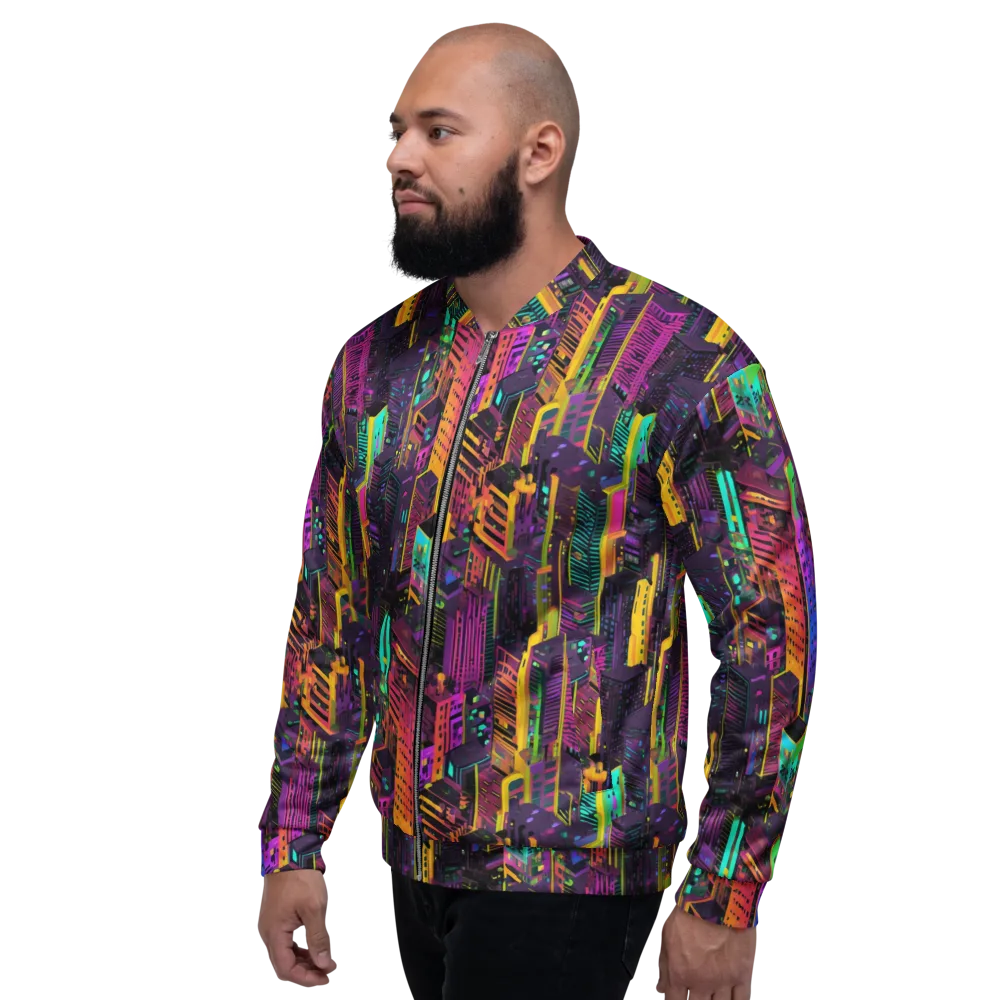 Chromatic Skyline on Bomber Jacket — Left