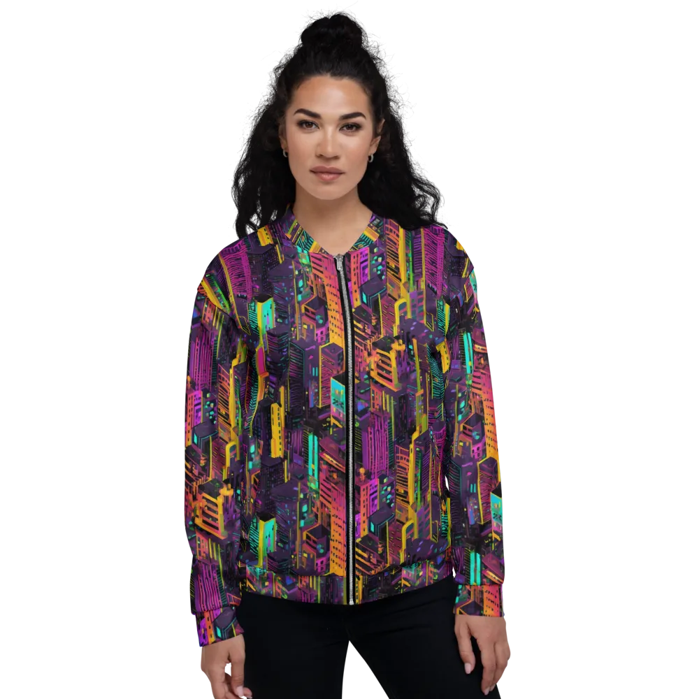Chromatic Skyline on Bomber Jacket — Front
