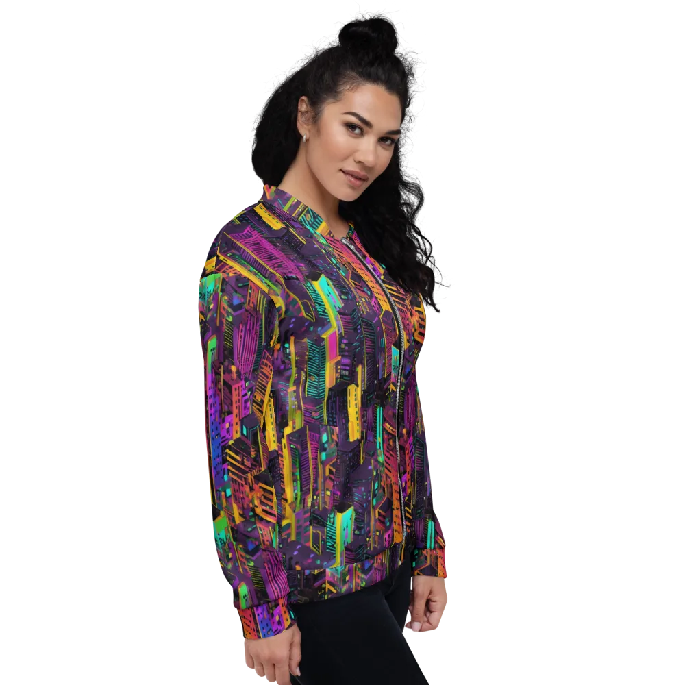 Chromatic Skyline on Bomber Jacket — Right