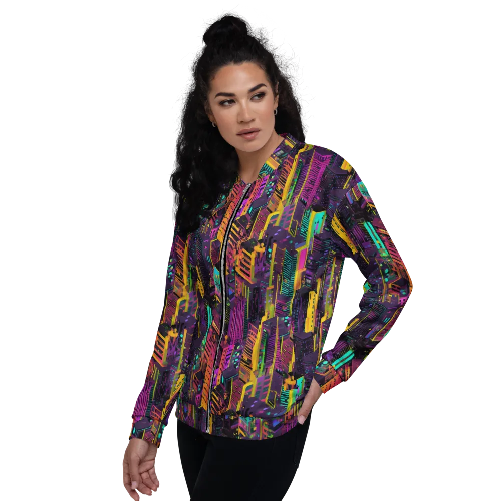 Chromatic Skyline on Bomber Jacket — Left