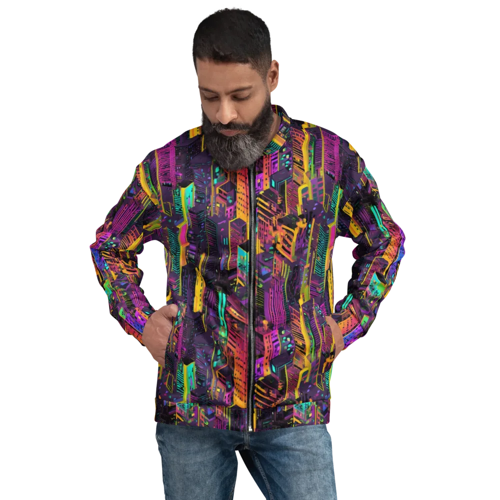 Chromatic Skyline on Bomber Jacket — Front