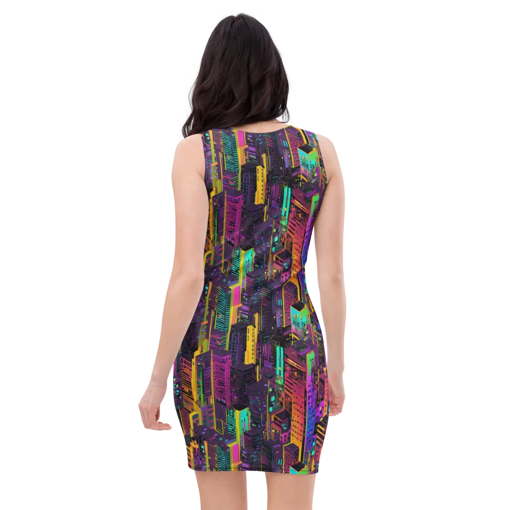 Chromatic Skyline on Bodycon Dress — Back