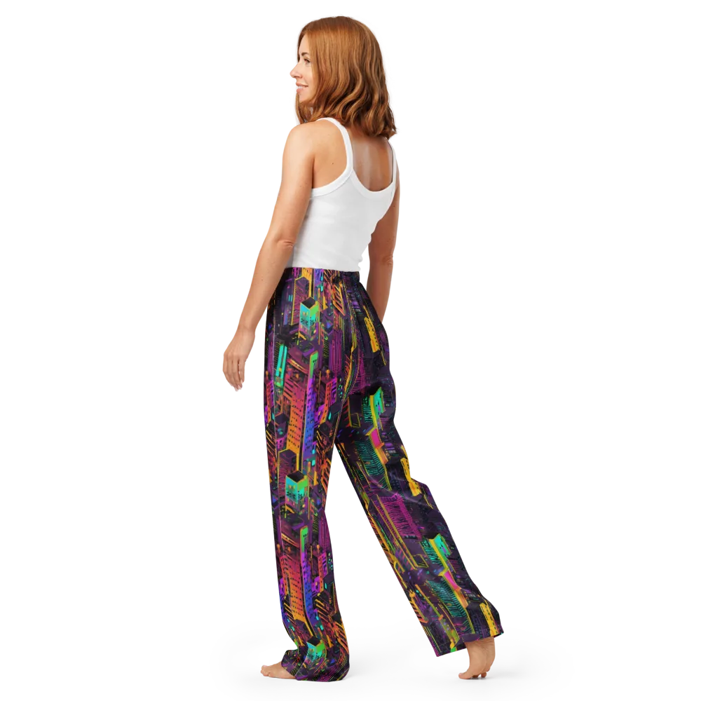 Chromatic Skyline on Women's Pajama Pants — Back