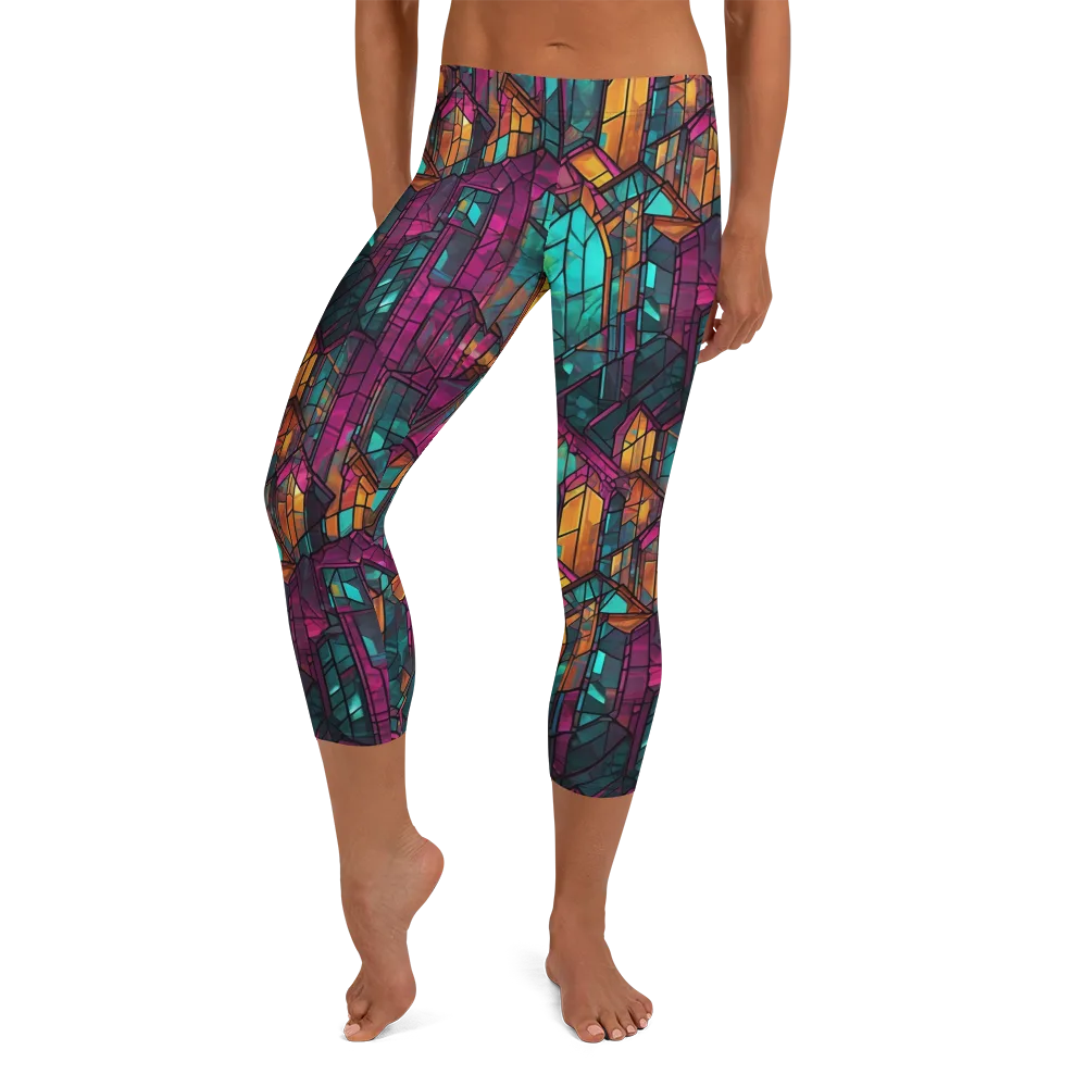Electric Cloister on Capri Leggings — Front