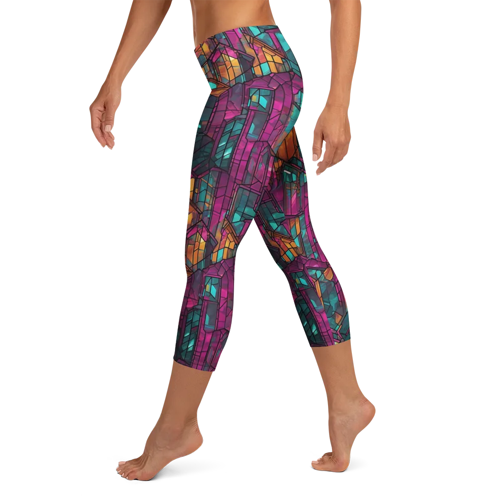 Electric Cloister on Capri Leggings — Left