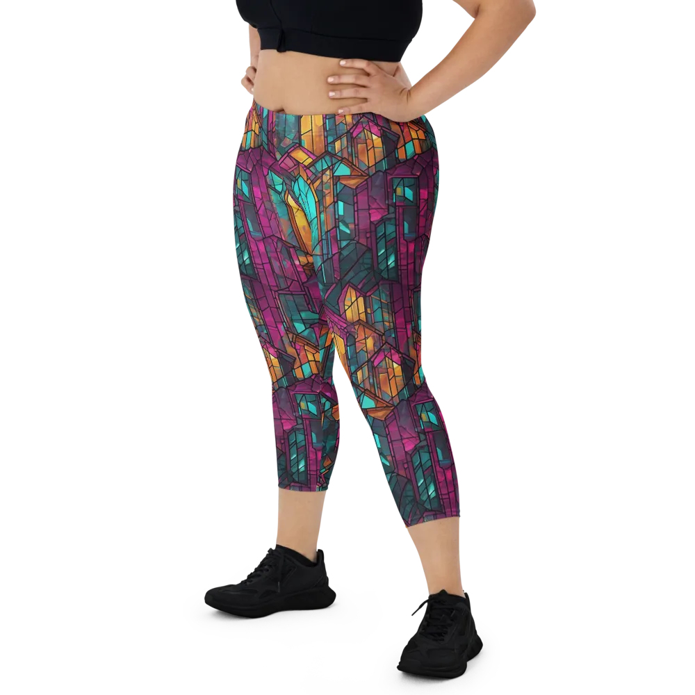 Electric Cloister on Capri Leggings — Front