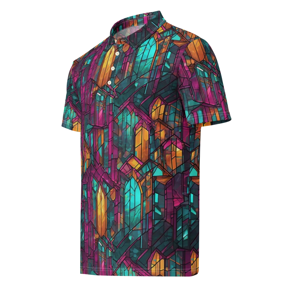 Electric Cloister on Men's Slim Fit Polo Shirt — Left Front