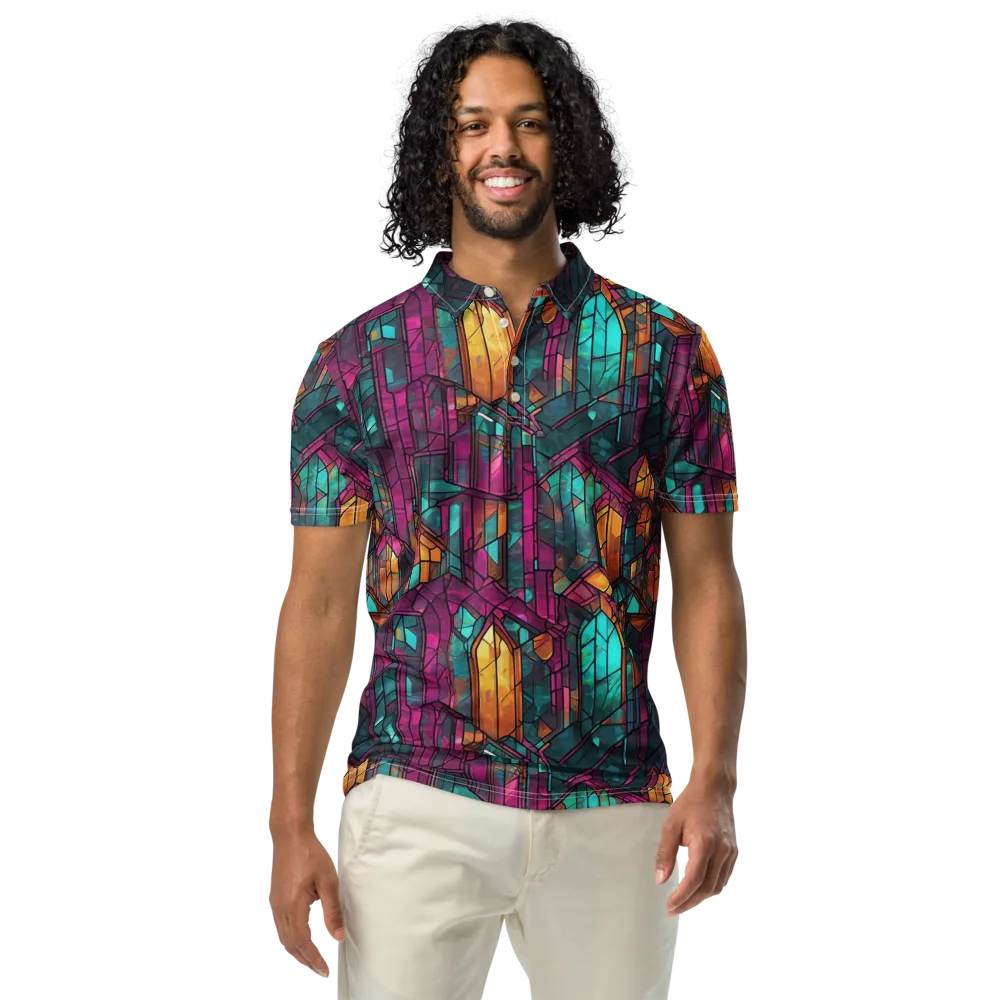 Electric Cloister on Men's Slim Fit Polo Shirt — Front
