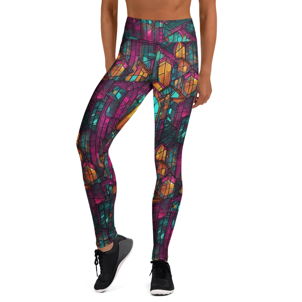 Electric Cloister on Yoga Leggings — Front