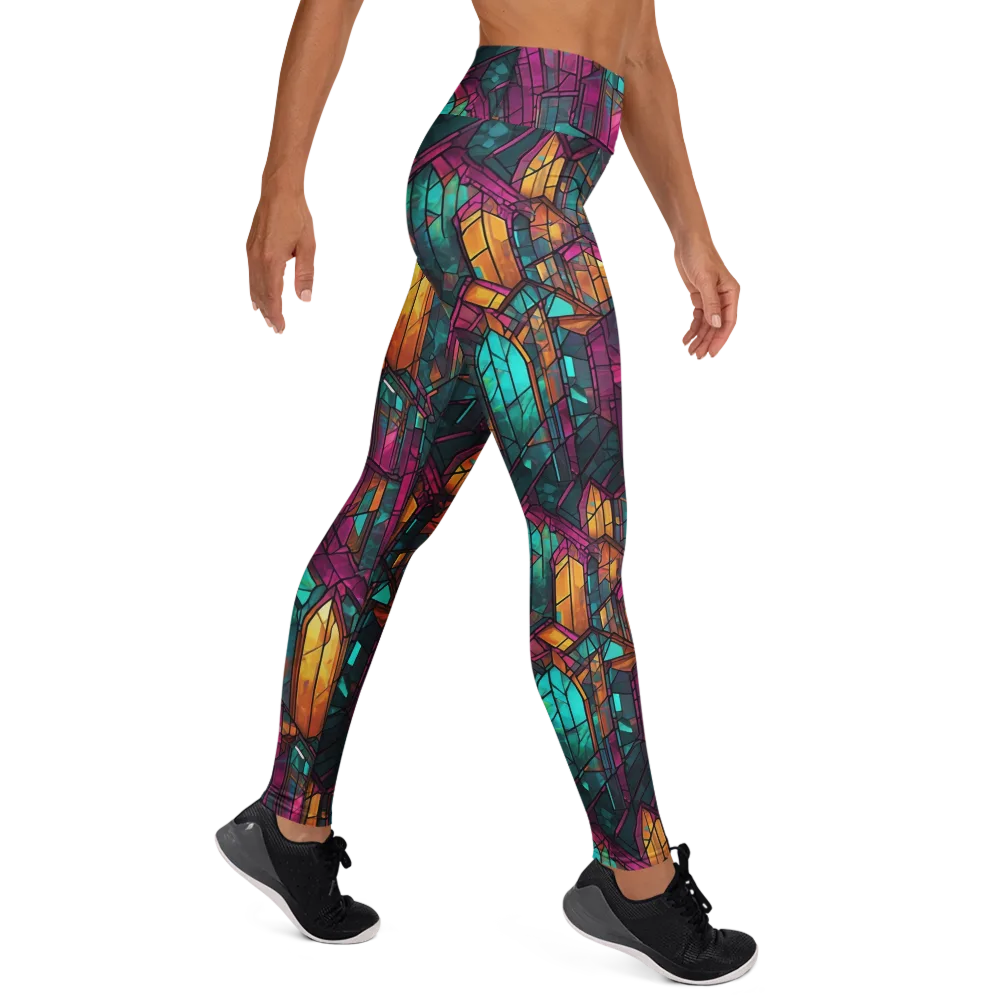 Electric Cloister on Yoga Leggings — Right