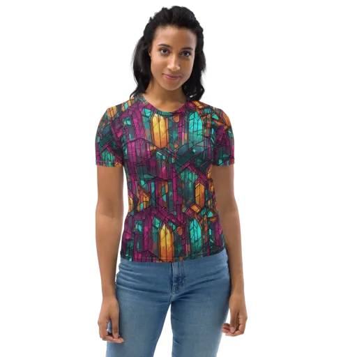Electric Cloister on a Women's Crew Neck T-Shirt