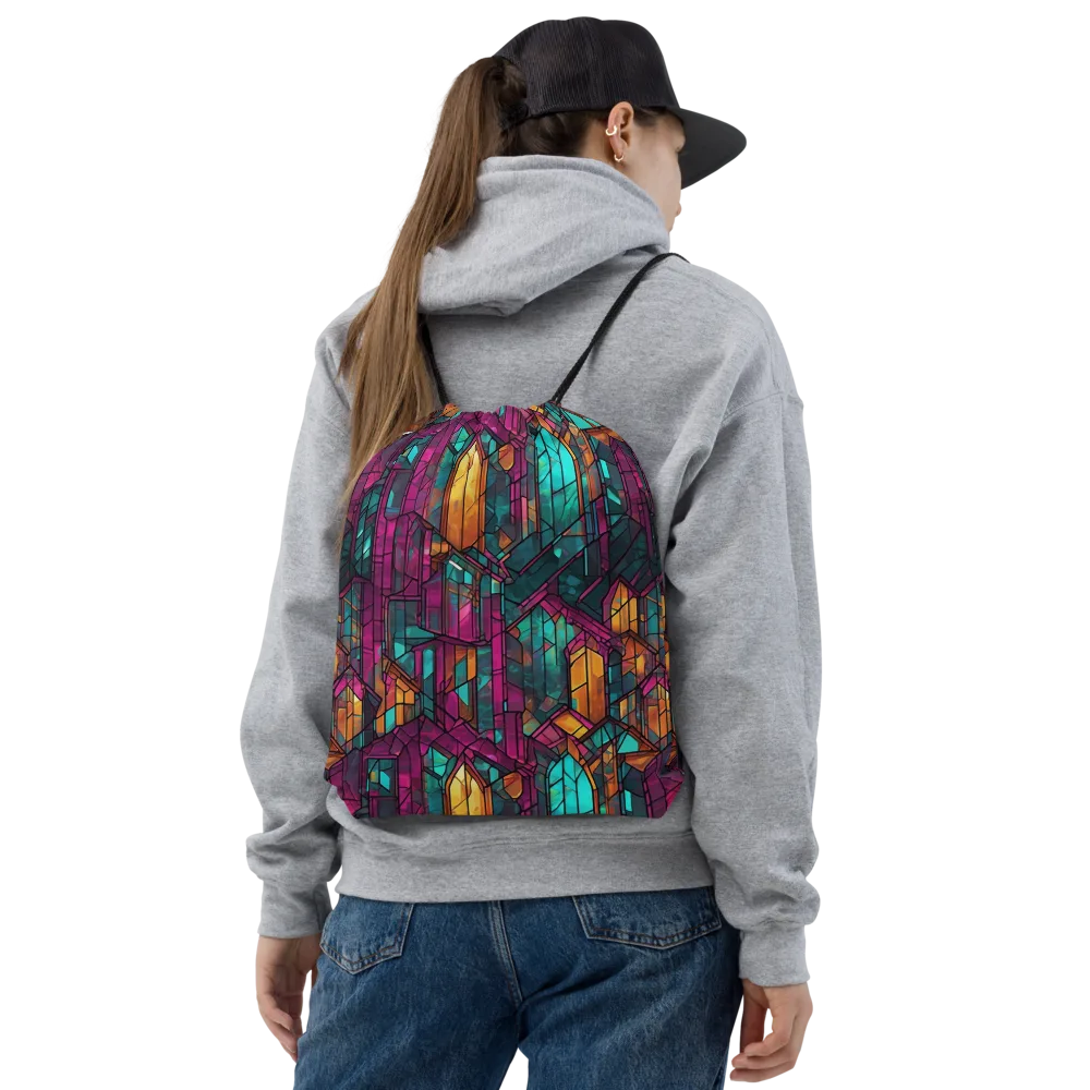 Electric Cloister on Drawstring Bag — Front
