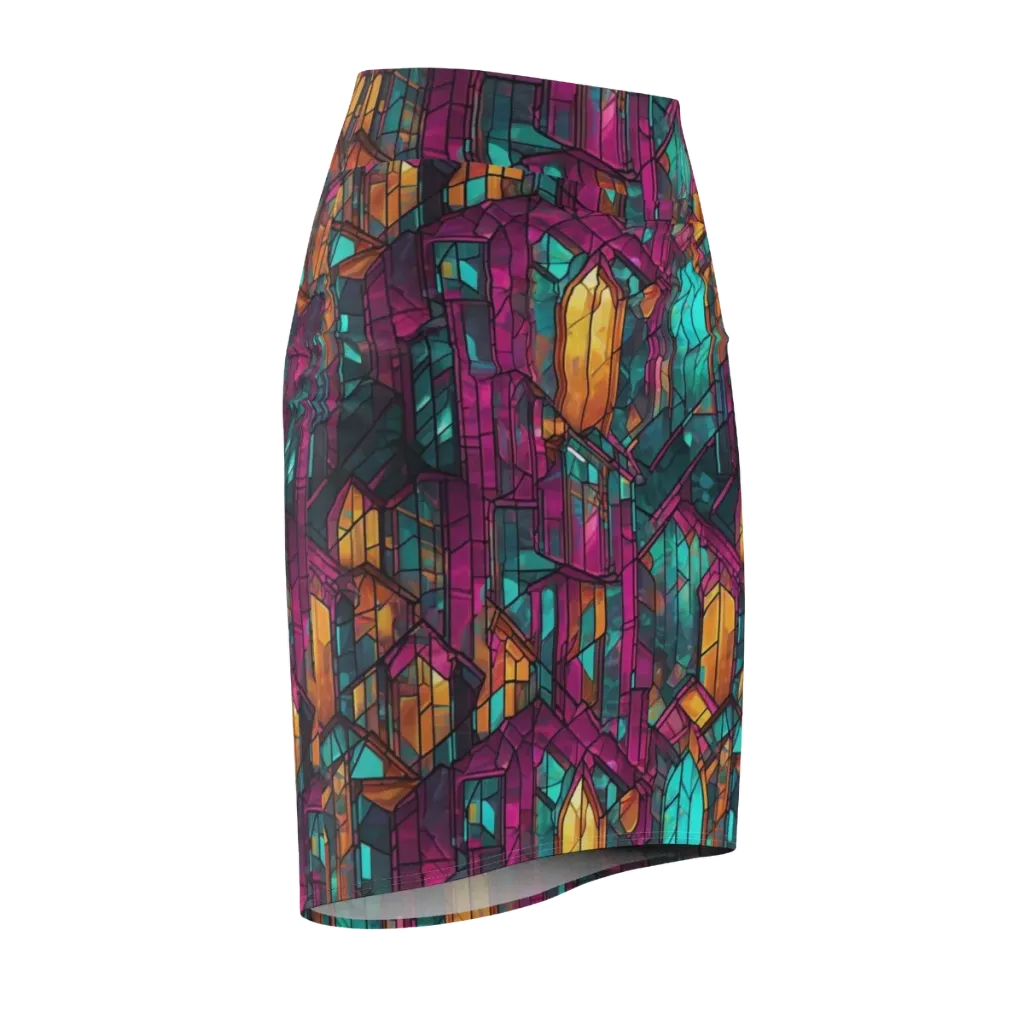 Electric Cloister on Pencil Skirt — Front Side