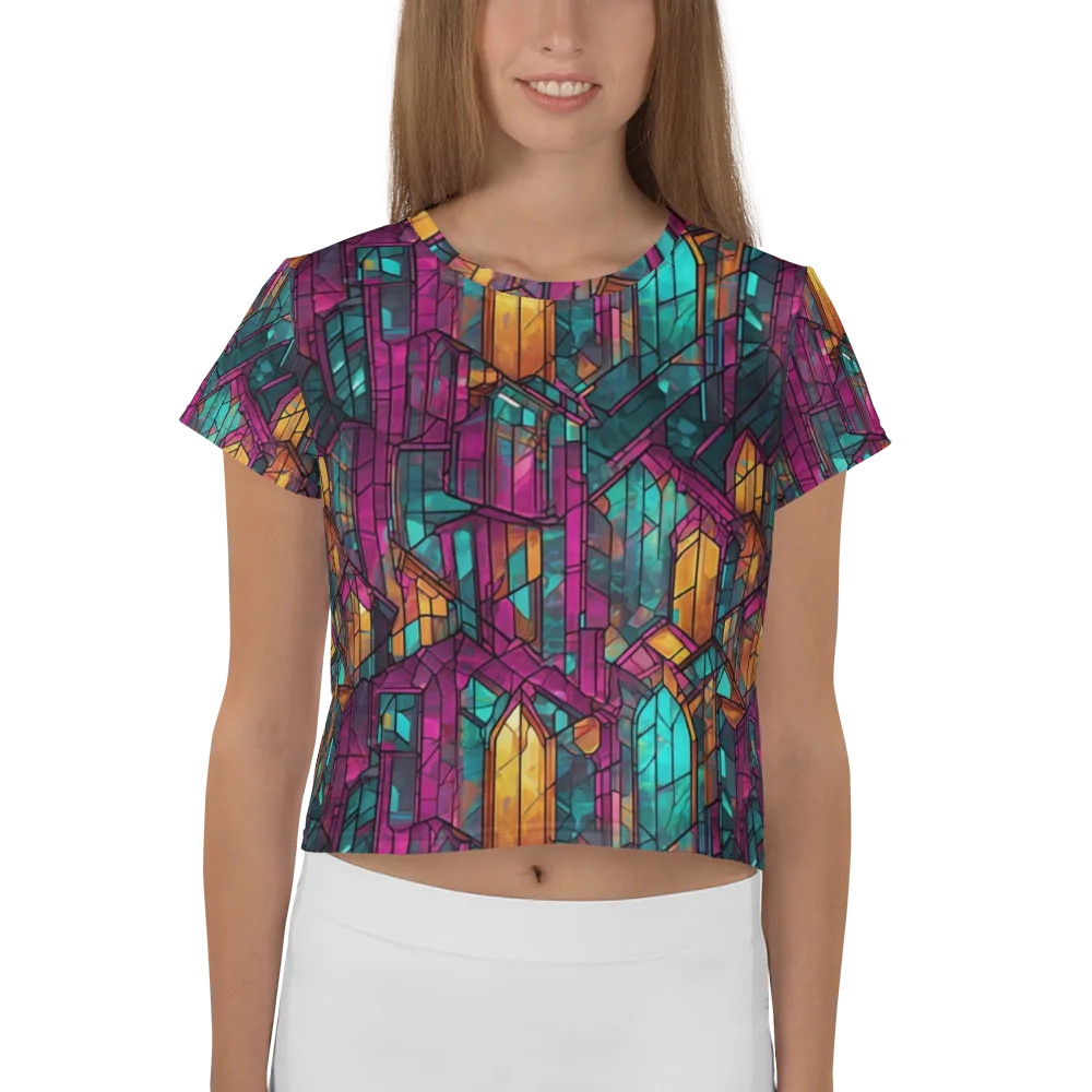 Electric Cloister on Crop Tee — Front
