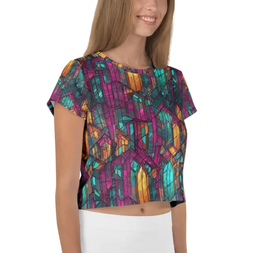 Electric Cloister on a Crop Tee