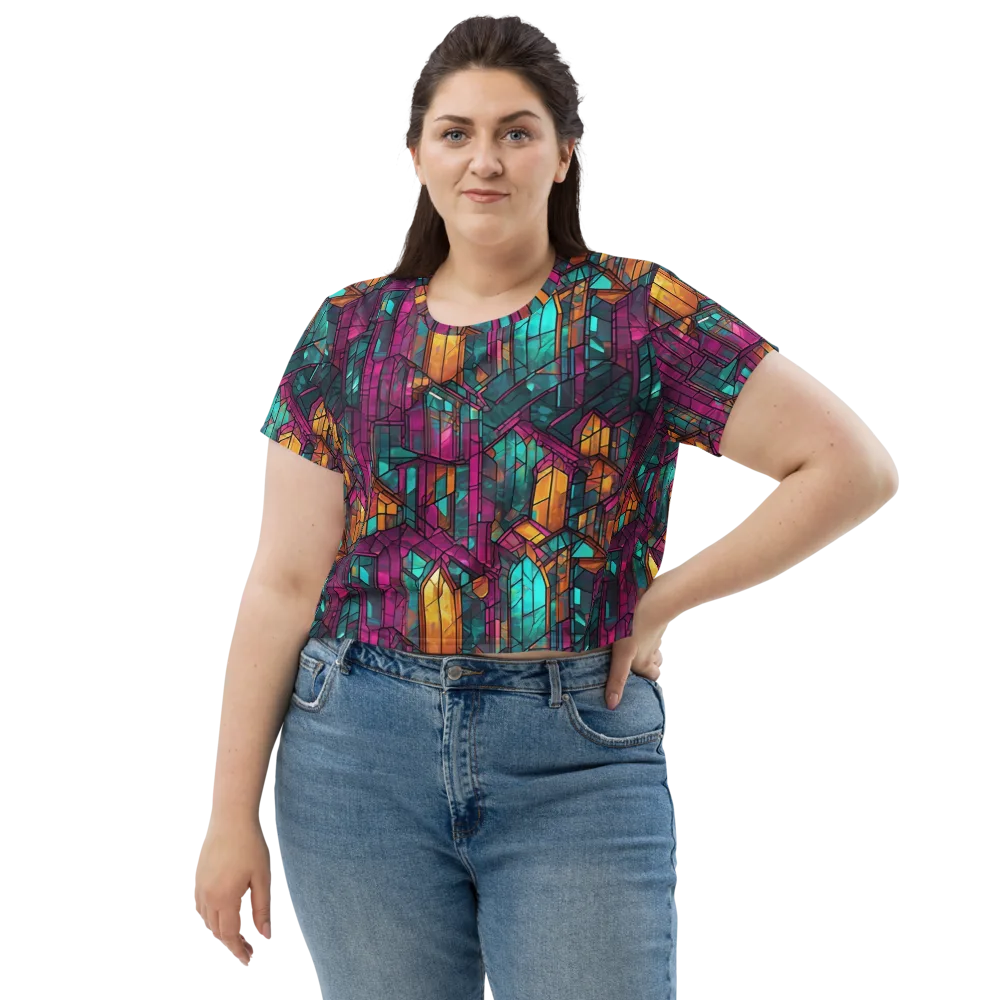 Electric Cloister on Crop Tee — Front