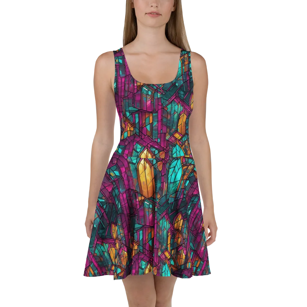 Electric Cloister on Skater Dress — Front