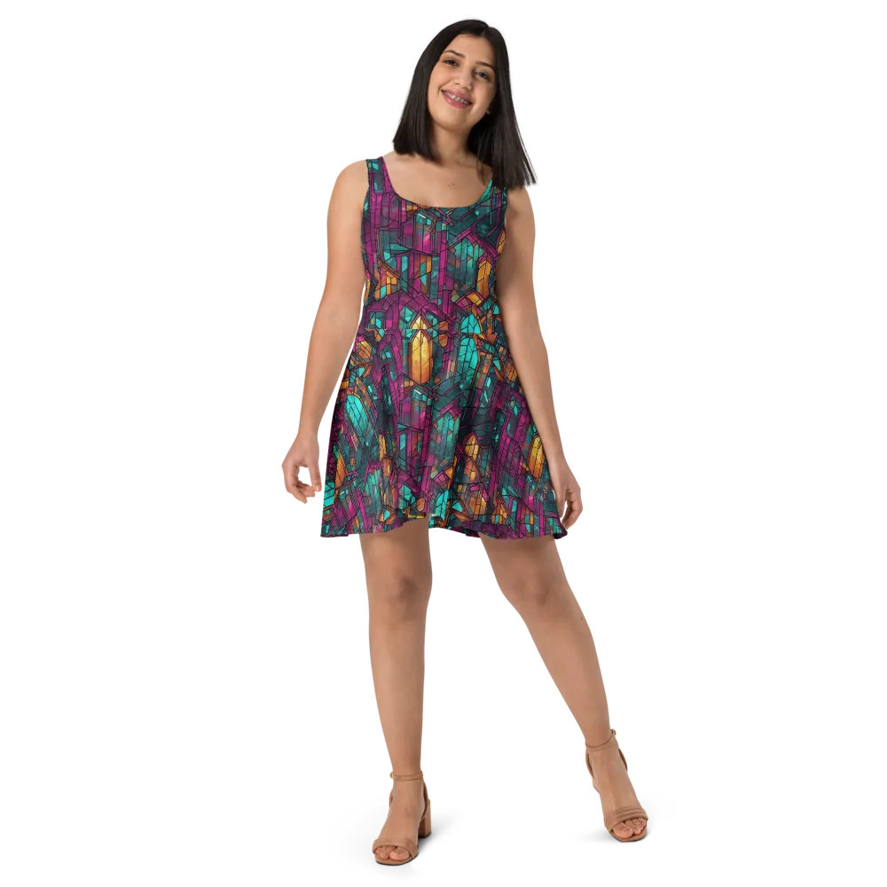 Electric Cloister on Skater Dress — Front