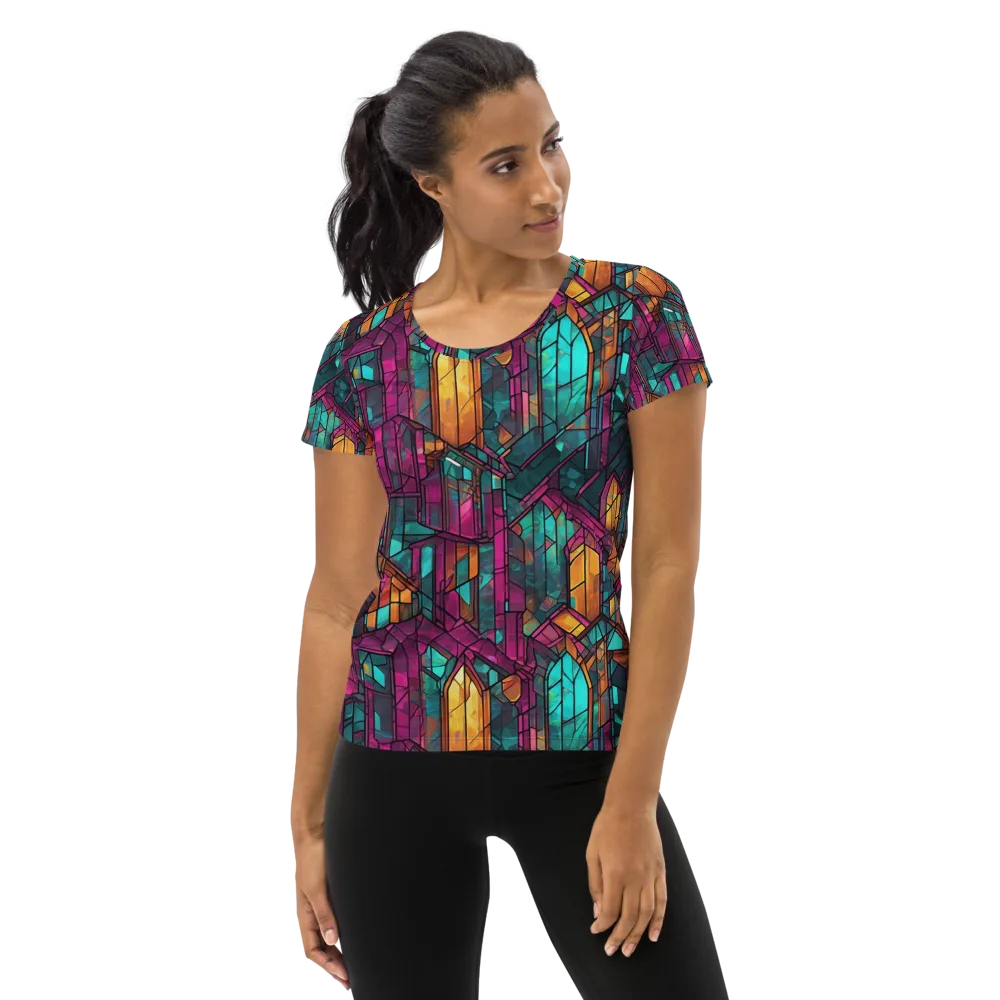 Electric Cloister on Women's Athletic T-Shirt — Front