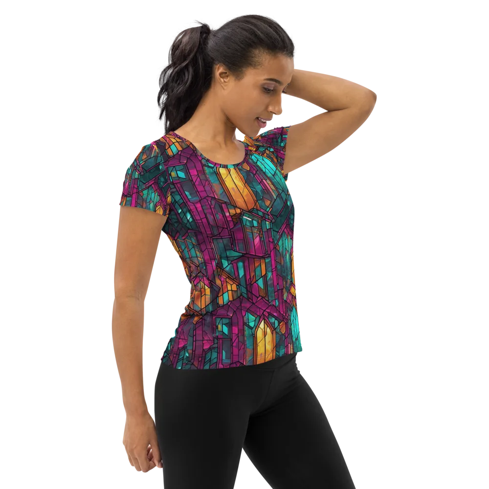 Electric Cloister on Women's Athletic T-Shirt — Right