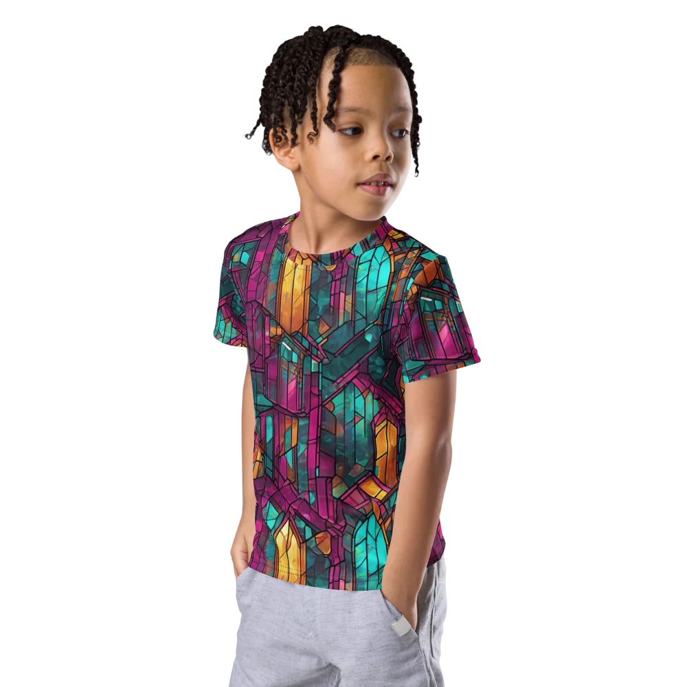 Electric Cloister on Kids Crew Neck T-Shirt — Left Front